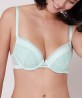 Soutien-gorge push-up SIMONE PERELE BLOSSOM VERT D'EAU