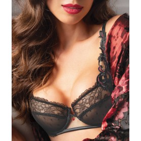 Soutien-gorge corbeille dentelle LISE CHARMEL SOIREE LIBERTINE NOIR LIBERTINE