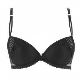 Soutien-gorge coque ANTINEA BIJOU DE NUIT NOIR ARGENT