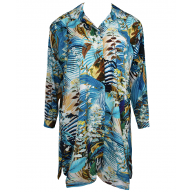 Chemise de plage LISE CHARMEL EVASION JUNGLE AQUA