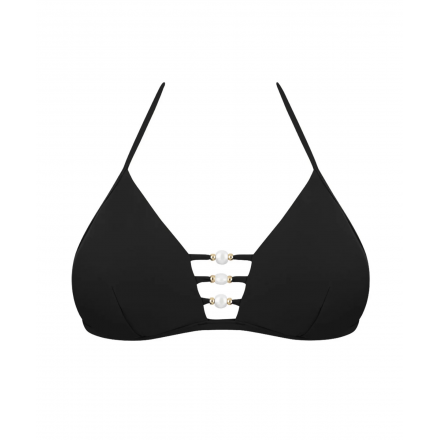 Haut de maillot de bain triangle coque LISE CHARMEL PERLES NACREES NOIR