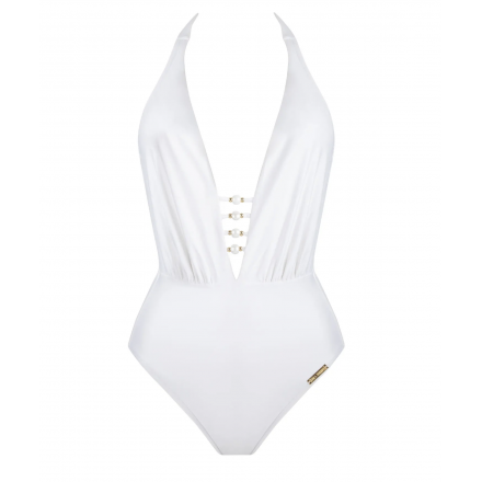 Maillot de bain une pièce nageur séduction LISE CHARMEL PERLES NACREES BLANC