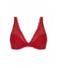 Soutien-gorge triangle 1/2 mousse fantaisie ANTIGEL AGENDA PLAISIR ROUGE CHERRY