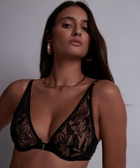 Soutien-Gorge Triangle Plunge Armatures COLLECTION AUBADE COEUR A CORPS NOIR