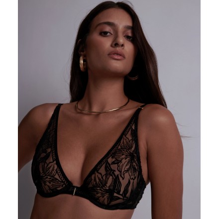 Soutien-Gorge Triangle Plunge Armatures COLLECTION AUBADE COEUR A CORPS NOIR