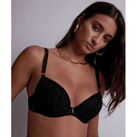 Soutien-Gorge Plunge Coussinet COLLECTION AUBADE COEUR A CORPS NOIR