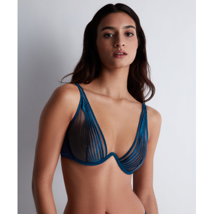 Soutien-Gorge Triangle Mono Armatures COLLECTION AUBADE CINDY BRUNA SUMPTUOUS WAVES IMPERIAL BLUE