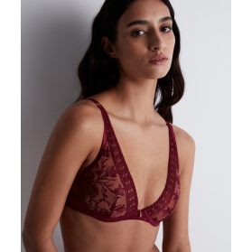 Soutien-Gorge Triangle ultra plunge COLLECTION AUBADE MAGNETIC SPELL CRIMSON RED