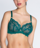 Soutien-Gorge Corbeille Fitting COLLECTION LISE CHARMEL SUBLIME EN DENTELLE VERT PRINCESSE