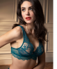 Soutien-Gorge Glamour COLLECTION LISE CHARMEL SUBLIME EN DENTELLE VERT PRINCESSE