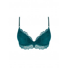 Soutien-Gorge Push up COLLECTION LISE CHARMEL SUBLIME EN DENTELLE VERT PRINCESSE