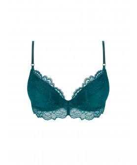 Soutien-Gorge Push up COLLECTION LISE CHARMEL SUBLIME EN DENTELLE VERT PRINCESSE