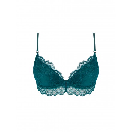 Soutien-Gorge Push up COLLECTION LISE CHARMEL SUBLIME EN DENTELLE VERT PRINCESSE