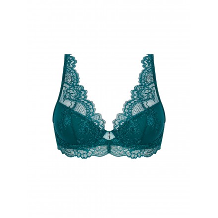 Soutien-Gorge 1/2 Mousse Fantaisie COLLECTION LISE CHARMEL SUBLIME EN DENTELLE VERT PRINCESSE