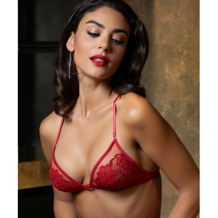 Soutien-Gorge Sans Armatures COLLECTION LISE CHARMEL ADORABLE EN SEXY ROUGE EFFUSION