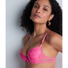 Soutien-Gorge Plunge Coque COLLECTION AUBADE RULES OF ATTRACTION EXCITING PINK