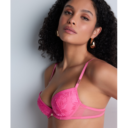 Soutien-Gorge Plunge Coque COLLECTION AUBADE RULES ATTRACTION EXCITING PINK